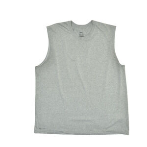 Nike Men's Big & Tall Size XXL Gray Dri-FIT Athletic Sleeveless Tank Top
